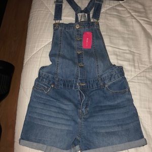 New jean overalls short